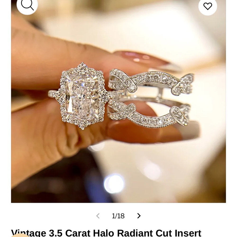 Vintage Wedding Ring Set - Picture 5 of 7
